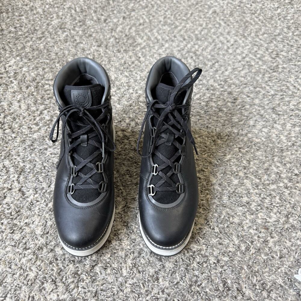 Cole Haan ZeroGrand Grand Explore City Lace-Up Wedge Boot US 9 B Black Leather - Picture 4 of 7
